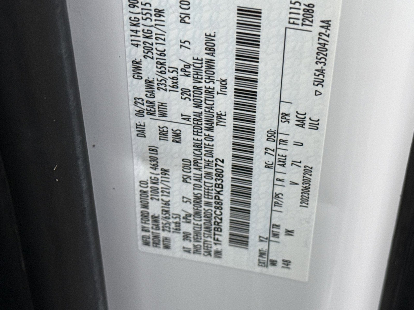 2023 Ford Transit Cargo Van Base