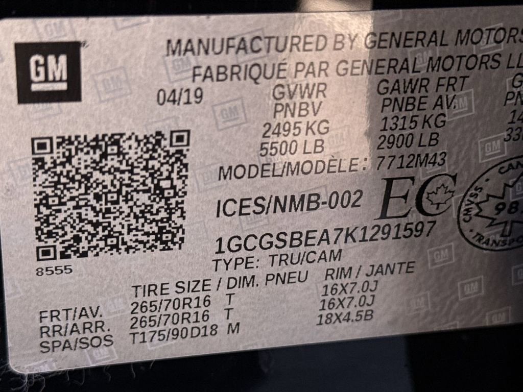 2019 Chevrolet Colorado 2WD Work Truck