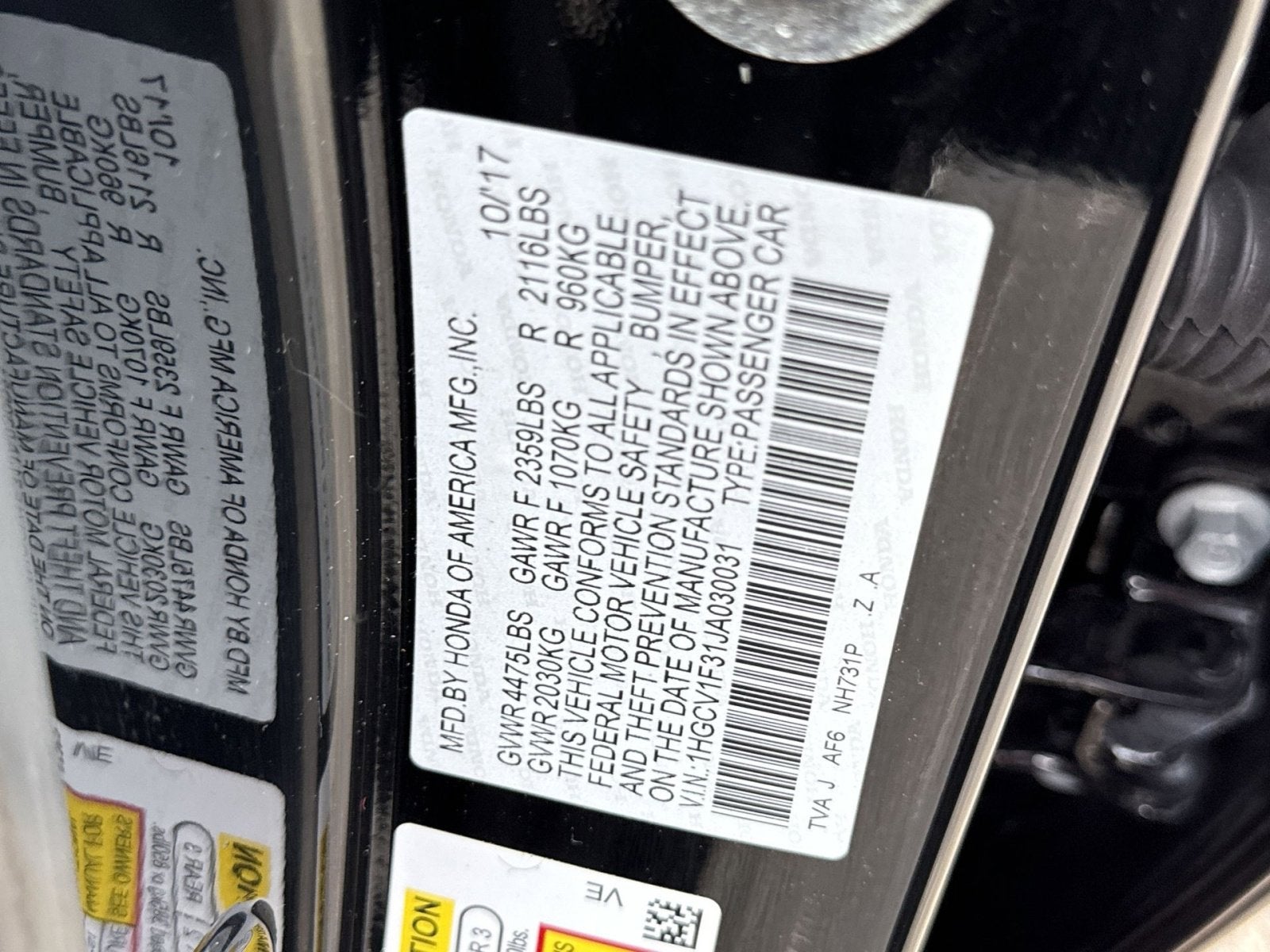 2018 Honda Accord Sedan Sport 1.5T