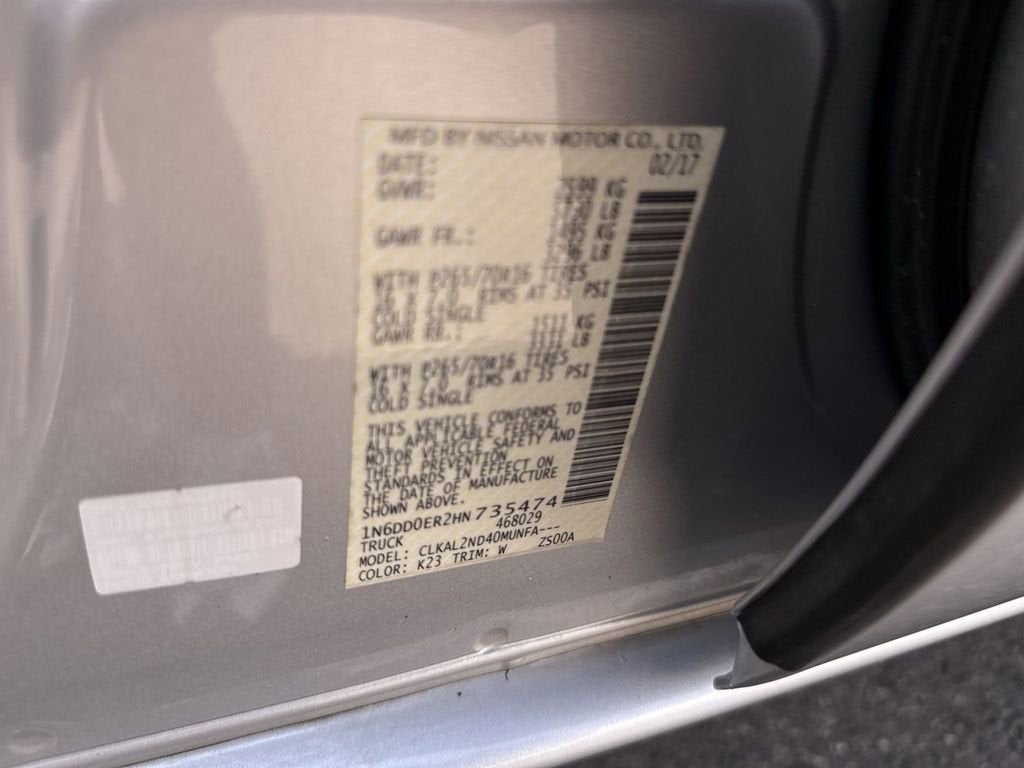2017 Nissan Frontier SV