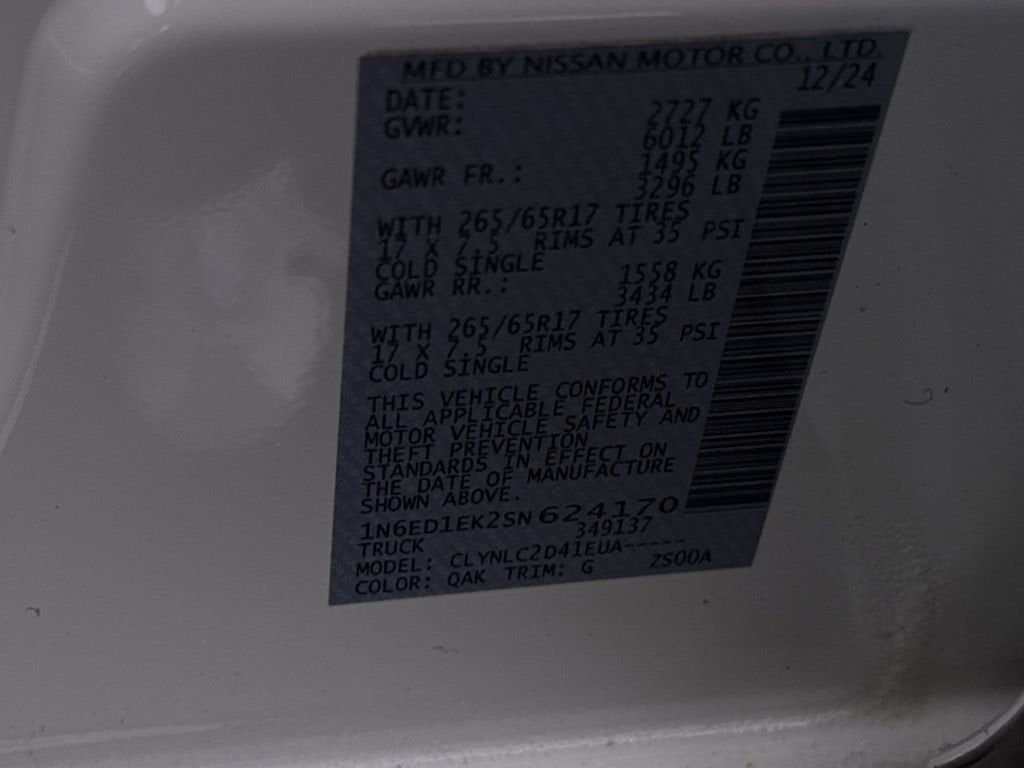 2025 Nissan Frontier SV