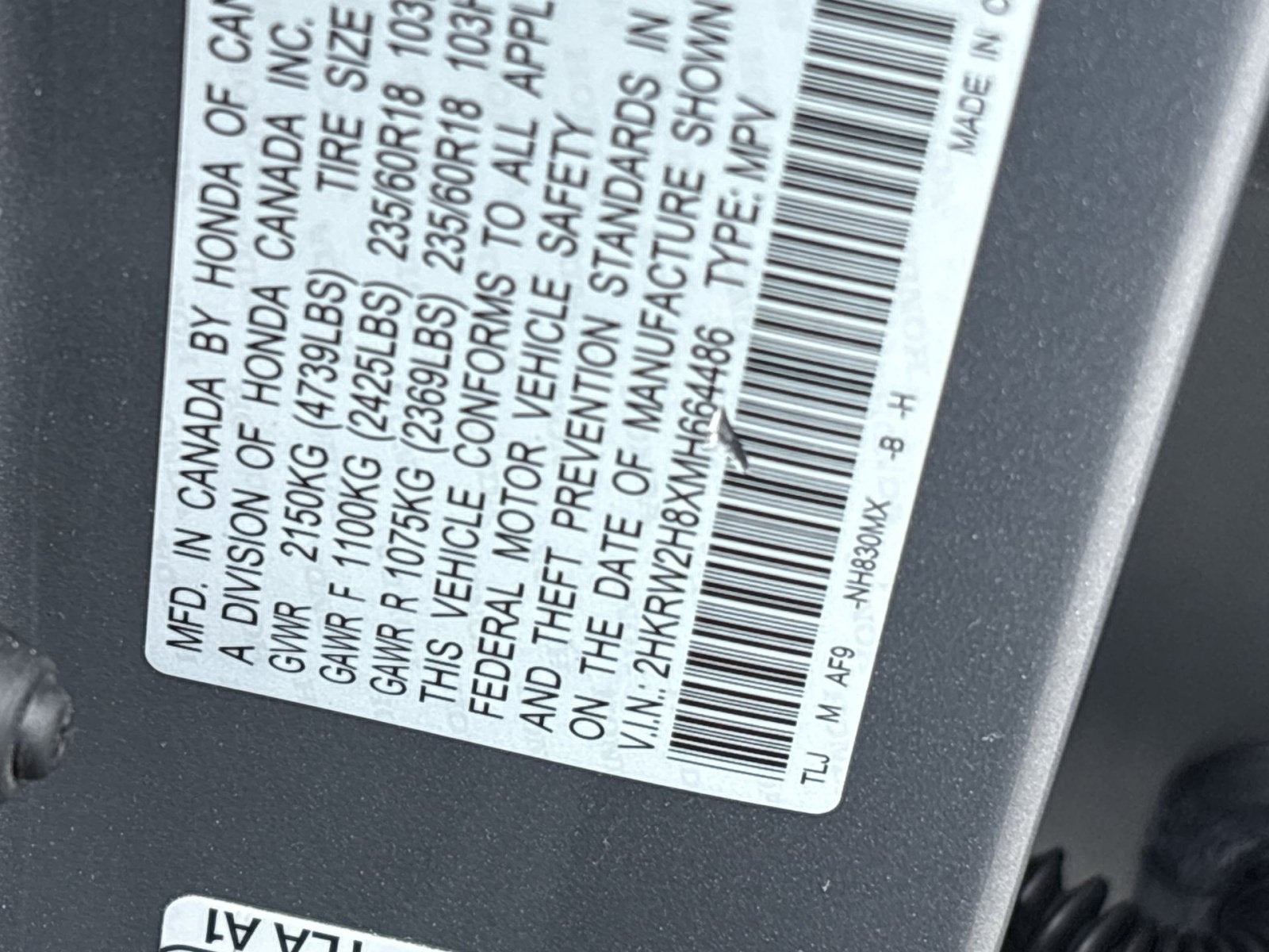 2021 Honda CR-V AWD EX-L