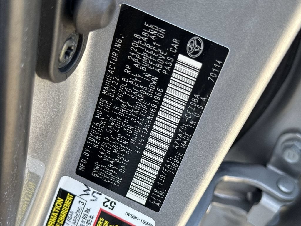 2022 Toyota Camry SE