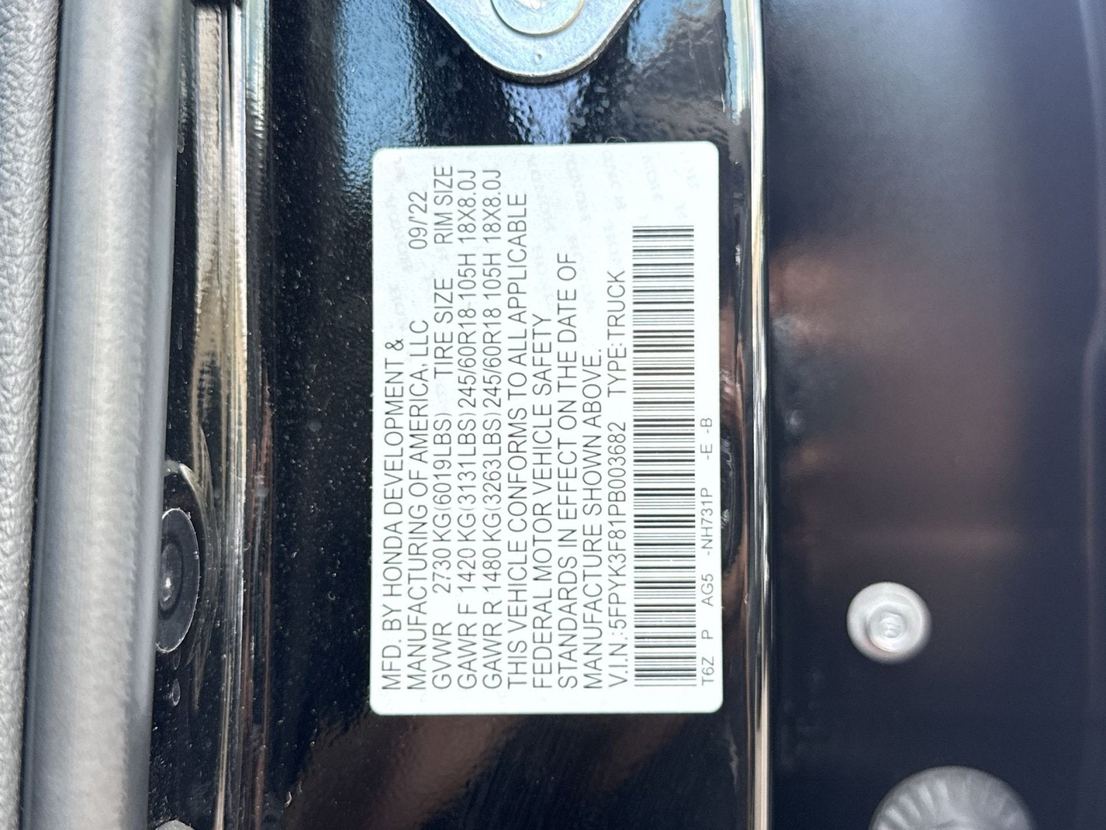 2023 Honda Ridgeline Black Edition