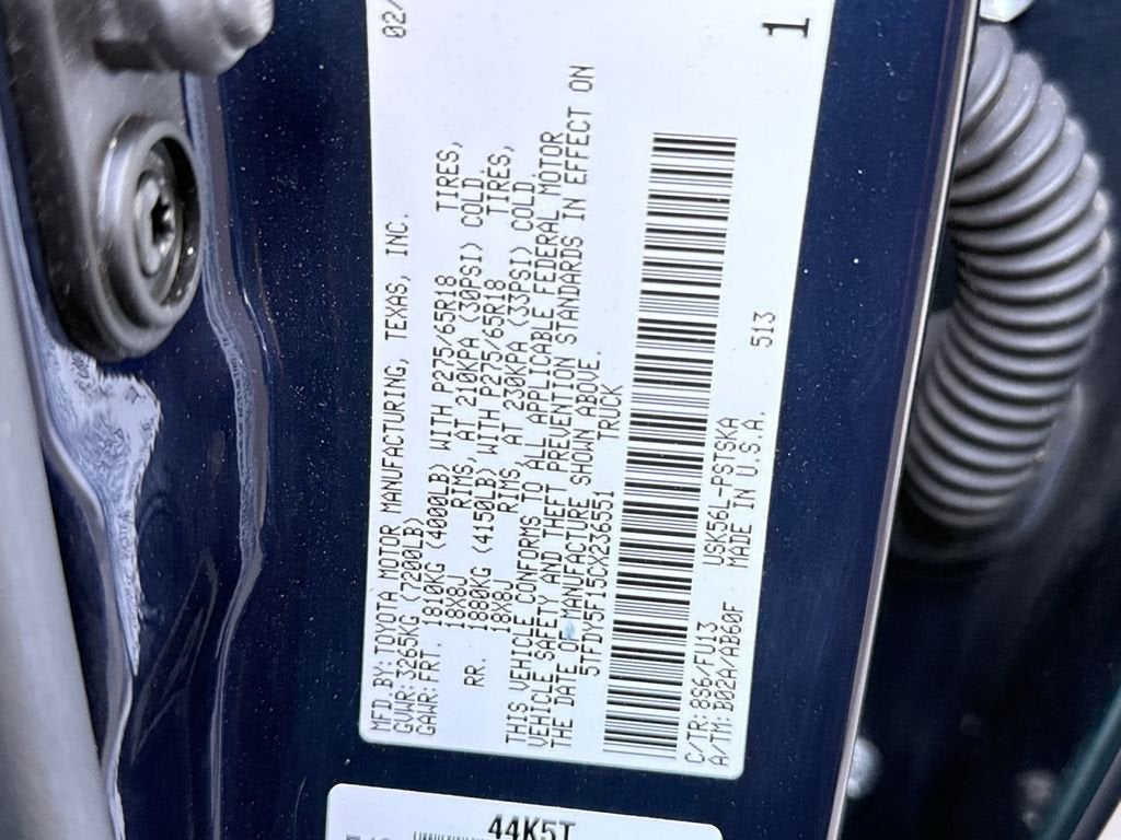 2012 Toyota Tundra 4WD Truck CrewMax 5.7L V8 6-Spd AT (Natl)