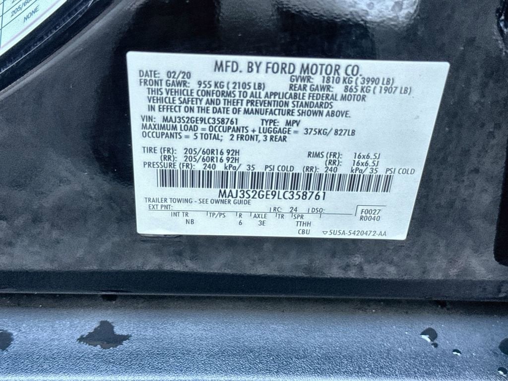 2020 Ford EcoSport SE