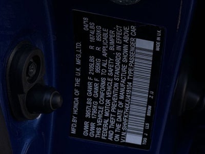 2018 Honda Civic Hatchback Sport