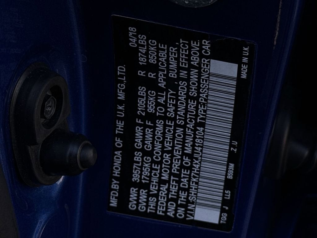 2018 Honda Civic Hatchback Sport