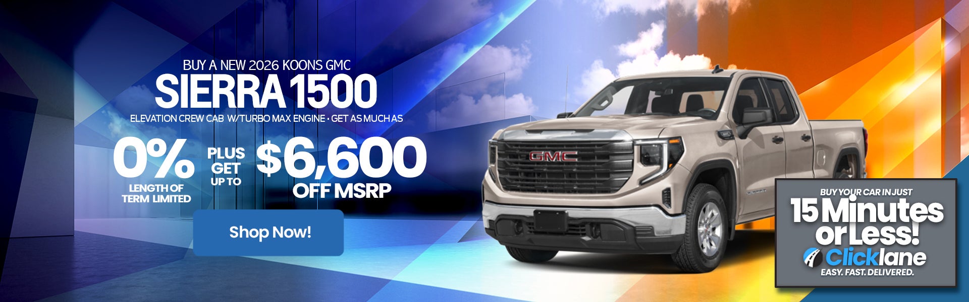 2026 GMC Sierra 1500 APR Offer